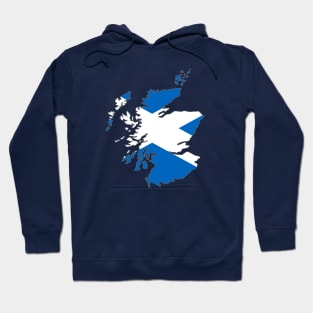 Scotland Rugby Fan Saltire Flag Map Hoodie